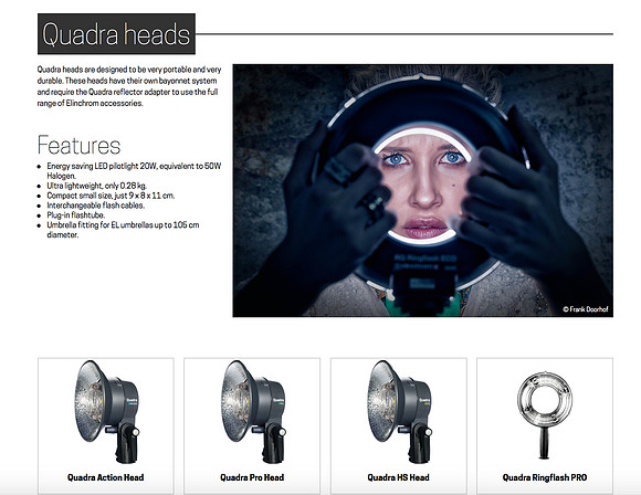Elinchrome Quadra Heads